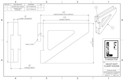 Heavy Duty Bar Clamp Holder